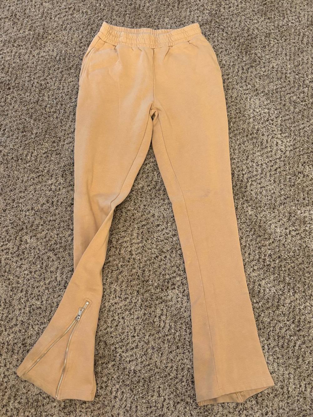 Fashion Nova Men's Pull-On Joggers with Side Zipper in Tan